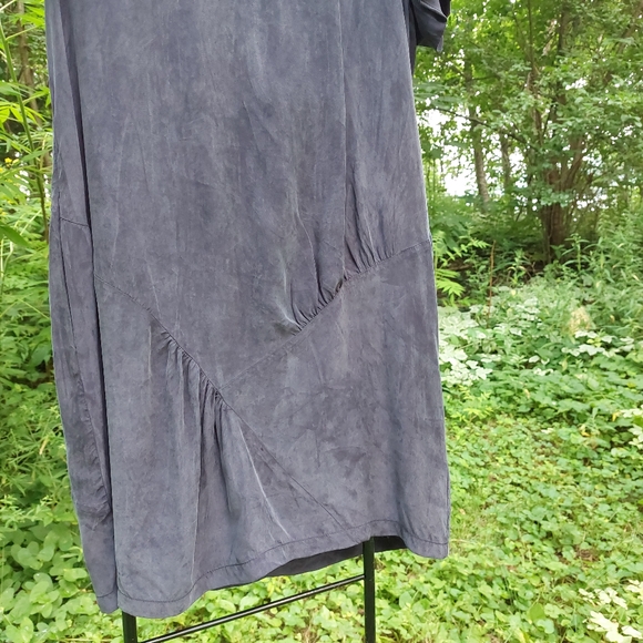 100% Silk Bubble Sleeve Mini Dress - Picture 5 of 12